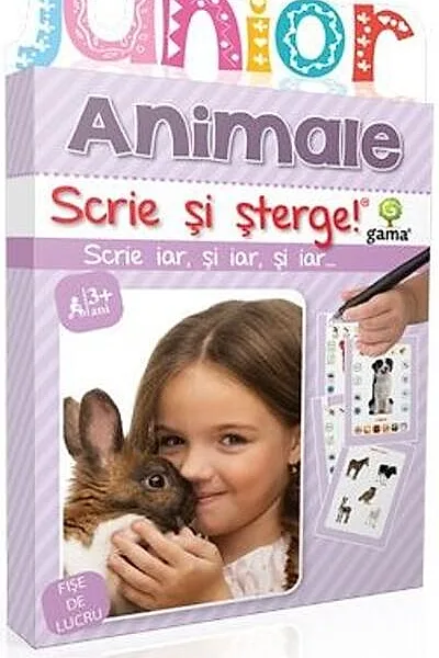 Animale. Junior. Scrie și șterge! (2-5 ani)