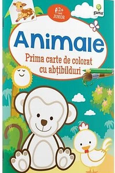 Prima carte de colorat cu abțibilduri. Animale (2-5 ani)