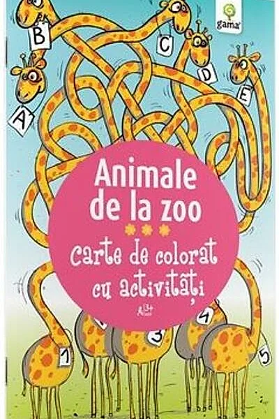 Carte de colorat cu activități. Animale de la Zoo (3-5 ani)