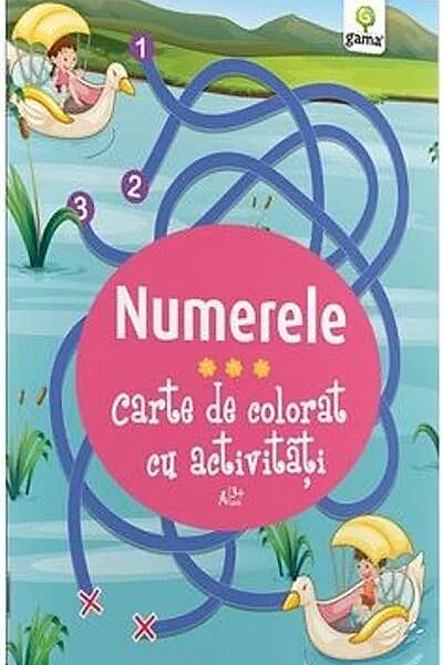 Carte de colorat cu activități. Numerele (3-5 ani)