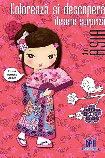 Colorează și descoperă desene surpriză din Asia