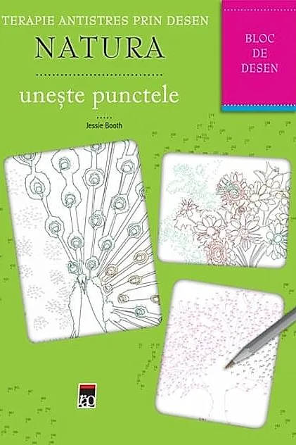 Terapie antistres. Bloc de desen. Natura. Unește punctele