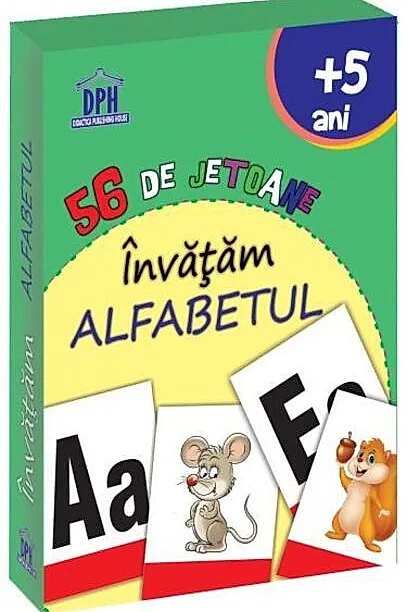 Învățăm alfabetul - 56 de jetoane