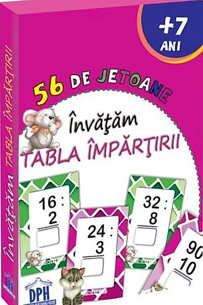 Învățăm tabla împărțirii - 56 de jetoane