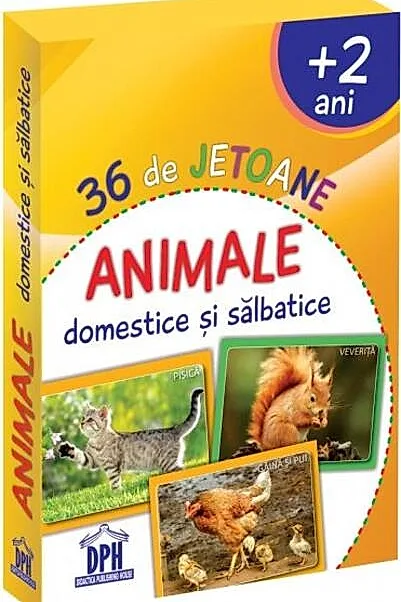 36 de jetoane. Animale domestice și sălbatice