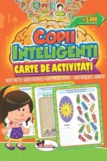 Jocuri pentru copii inteligenți, +5 ani. Carte de activități