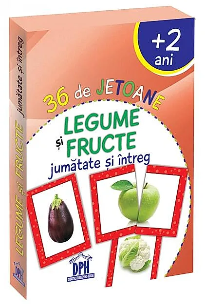 36 de Jetoane - Legume și Fructe (jumătate și întreg)