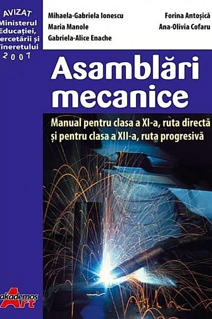 Asamblări mecanice. Manual pentru clasa a XI-a, rută directă și pentru clasa a XII-a, rută progresivă