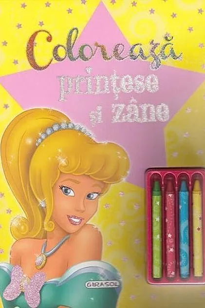 Colorează prințese și zâne (+4 creioane)