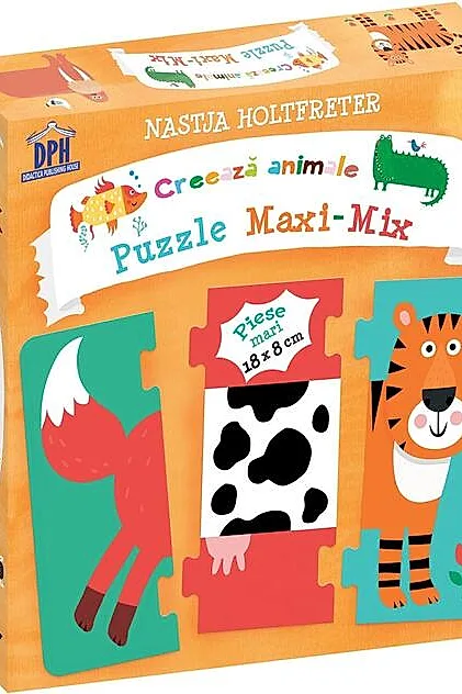 Creează animale. Puzzle Maxi-Mix