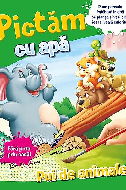 Pictăm cu apă. Pui de animale