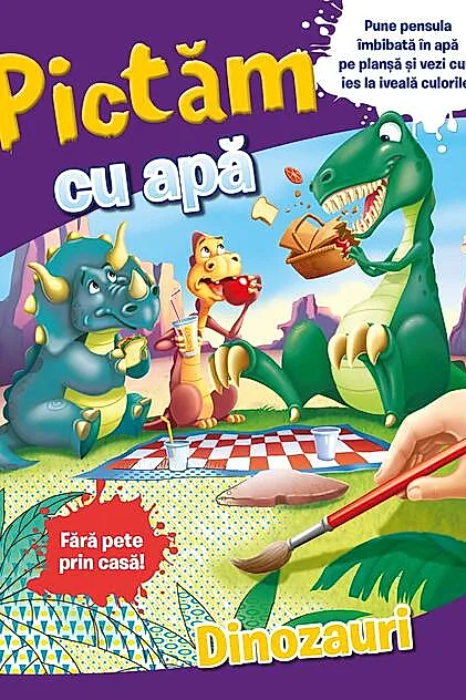Pictăm cu apă: dinozauri