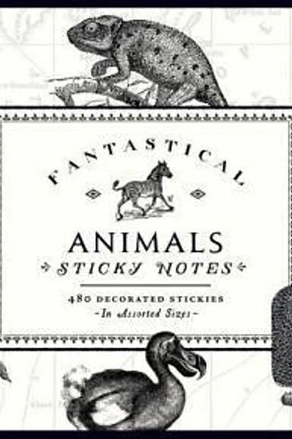 Vintage Prints Fantastical Animals Sticky Notes