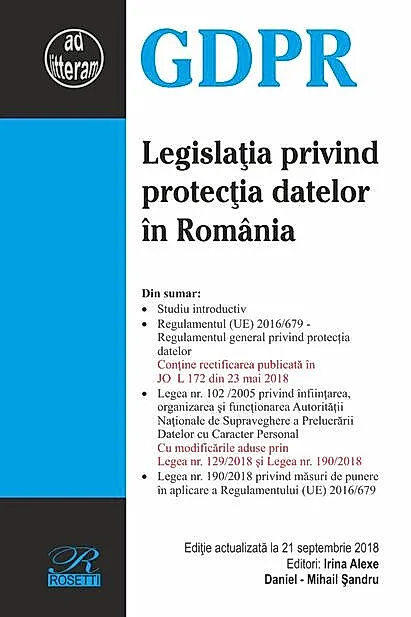 Legislaţia privind protecţia datelor în România