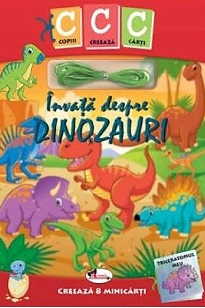 Învață despre dinozauri. Copiii creează cărți