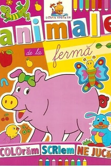 Animale de la fermă. Carte de colorat