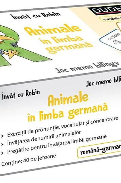 Cutie Învăț cu Robin. Animale în limba germană