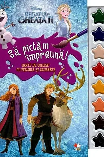 Disney. Regatul de gheață 2. Să pictam împreună! Carte de colorat cu pensula și acuarele