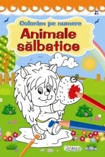 Animale sălbatice. Colorăm pe numere
