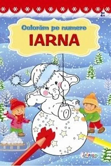 Iarna. Colorăm pe numere