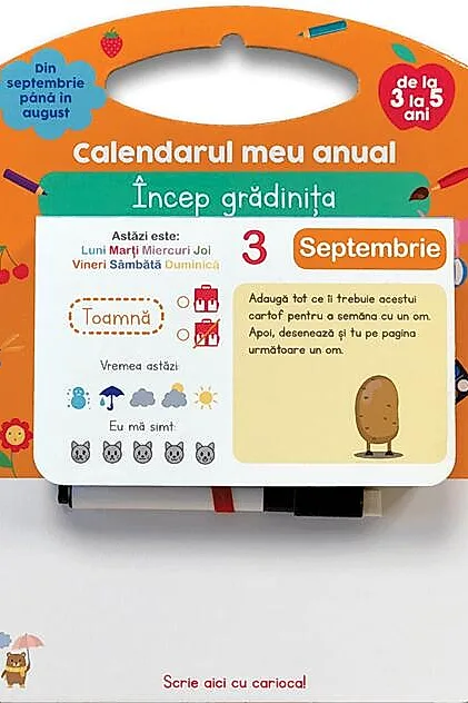 Calendarul meu anual. Încep grădinița de la 3 la 5 ani