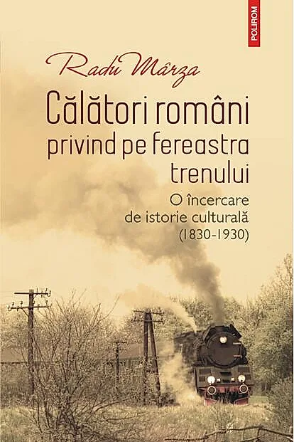 Călători români privind pe fereastra trenului