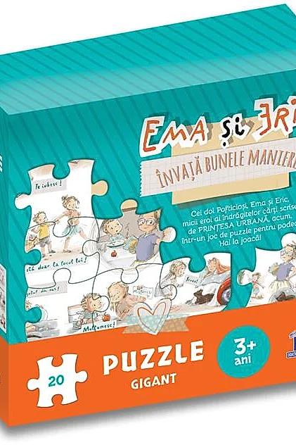 Ema și Eric învață bunele maniere. Puzzle gigant
