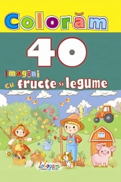 Colorăm. 40 imagini cu fructe și legume