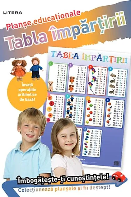 Tabla împărțirii. Planșe educaționale