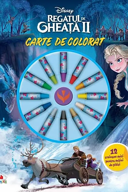 Disney. Regatul de gheață II. Carte de colorat. 12 creioane mici pentru mâini de pitici
