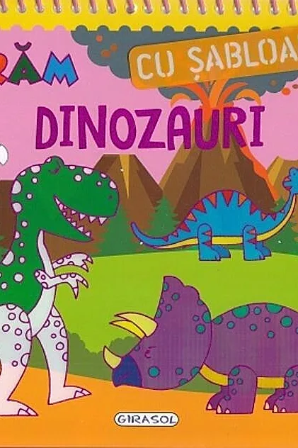 Colorăm cu șabloane. Dinozauri