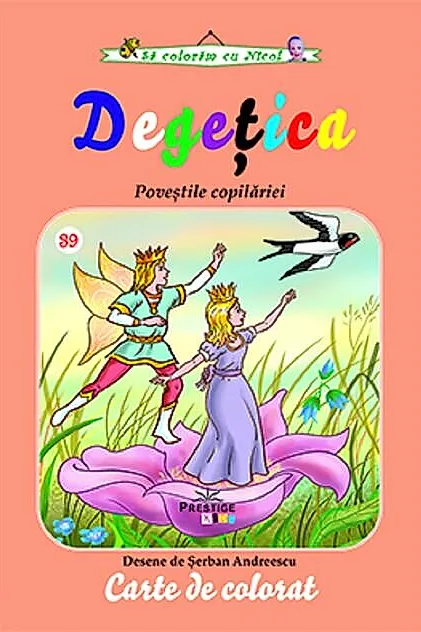 Degețica. Carte de colorat
