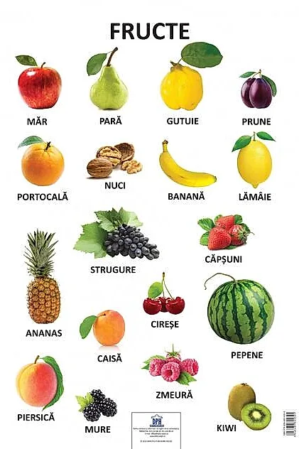 Planșă - Fructe