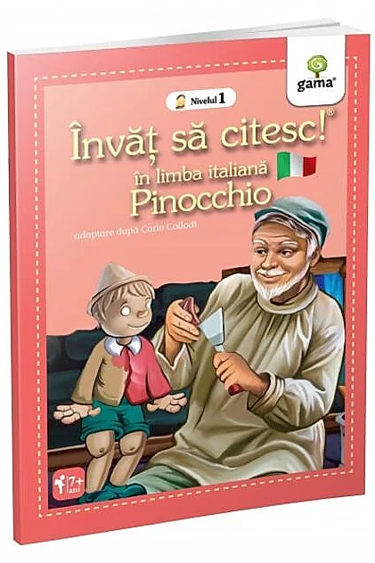 Pinocchio. Învăț să citesc. Limba italiană, nivelul 1 (7+ ani)