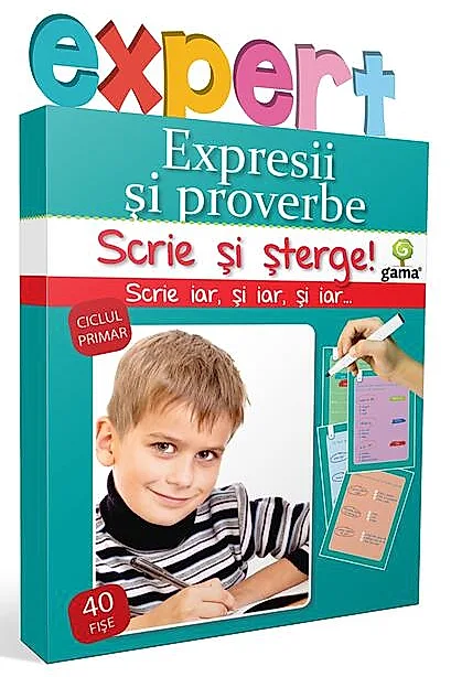 Expresii și proverbe. Scrie și șterge! Expert (7-10 ani)