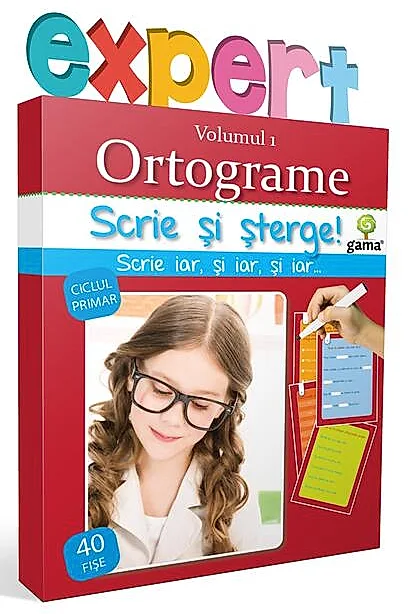 Ortograme, vol. I. Scrie și șterge! Expert (8-10 ani)