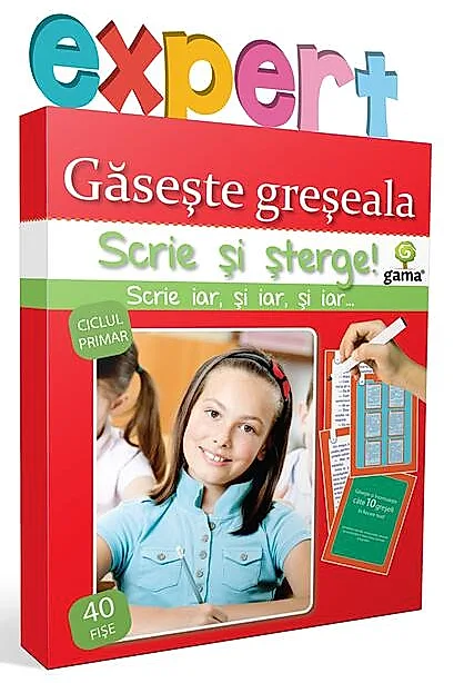 Găseşte greşeala. Scrie și șterge! Expert (8-10 ani)