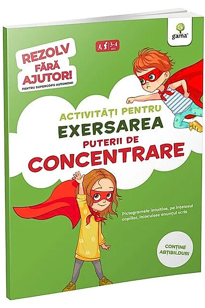 Activități pentru exersarea puterii de concentrare (3-5 ani). Rezolv fără ajutor!