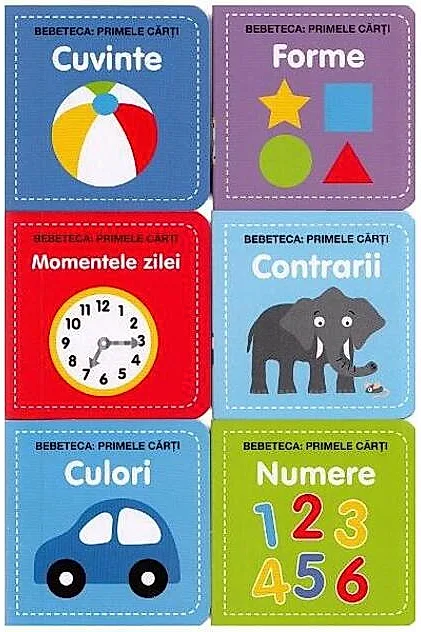 Bebe învață. Set educativ 6 cărți + 6 cuburi