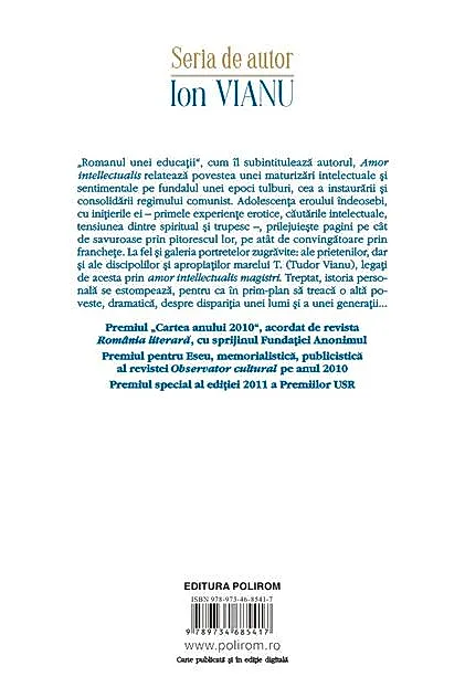 Amor intellectualis. Romanul unei educaţii (Ediţia 2021)