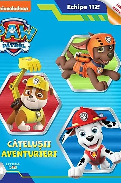 Patrula Cățelușilor. Echipa 112! Cățelușii aventurieri. Joacă-te cu autocolante