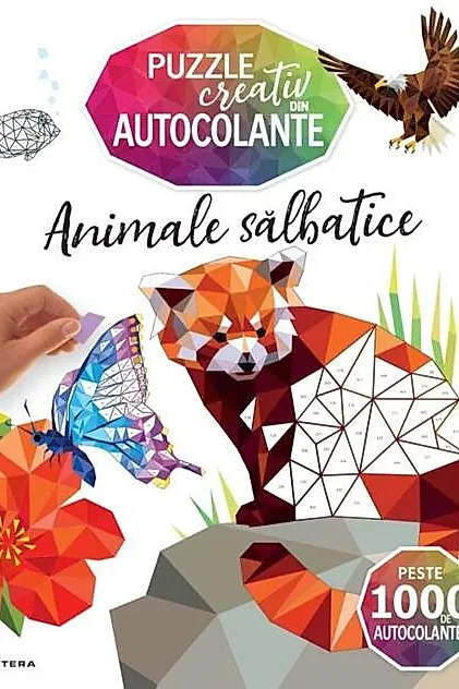 Animale sălbatice. Puzzle creativ din autocolante