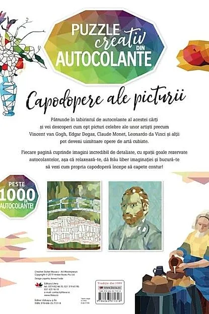 Capodopere ale picturii. Puzzle creativ din autocolante