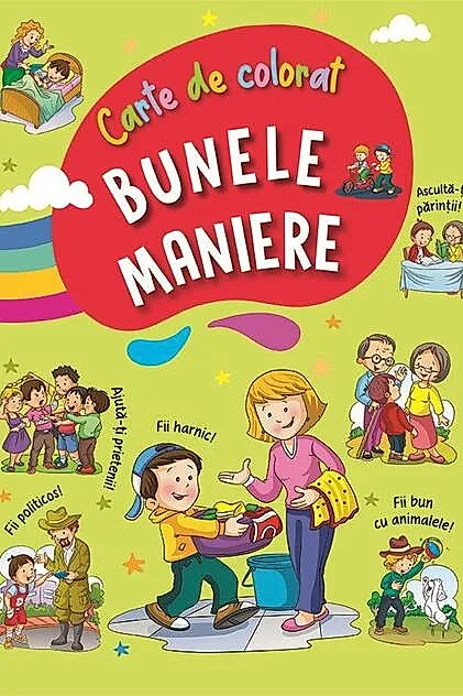 Bunele maniere 2. Carte de colorat (verde)