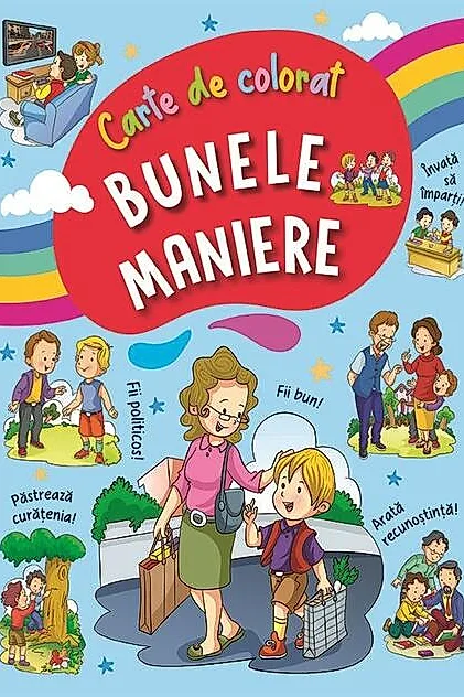 Bunele maniere 1. Carte de colorat (bleu)