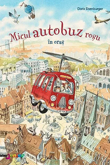 Micul autobuz roșu în oraș