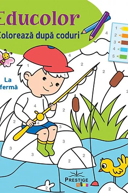 Educolor: La fermă. Colorează dupa coduri