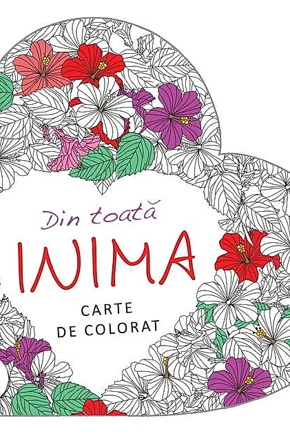 Carte de colorat. Din toată inima