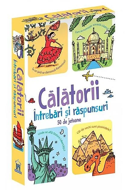 Calătorii. Întrebări și răspunsuri. 50 de jetoane