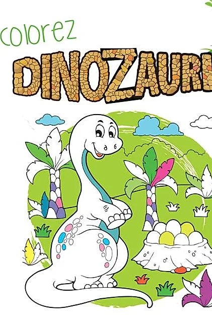 Colorez dinozauri - carte de colorat